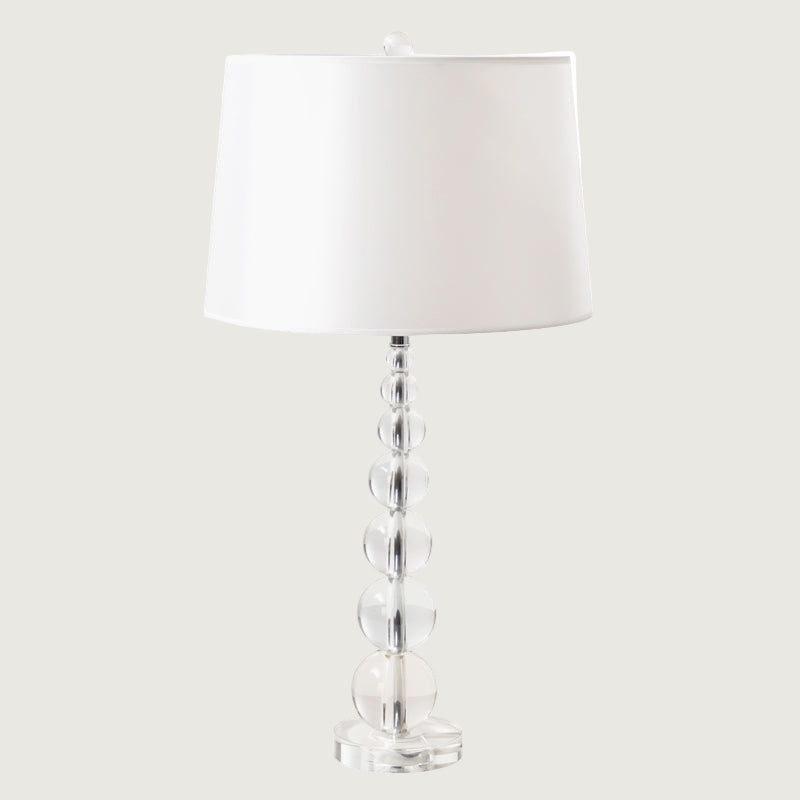 Lámpara de Mesa de Cristal con Pantalla de Lino – Diseño Elegante y Moderno 9