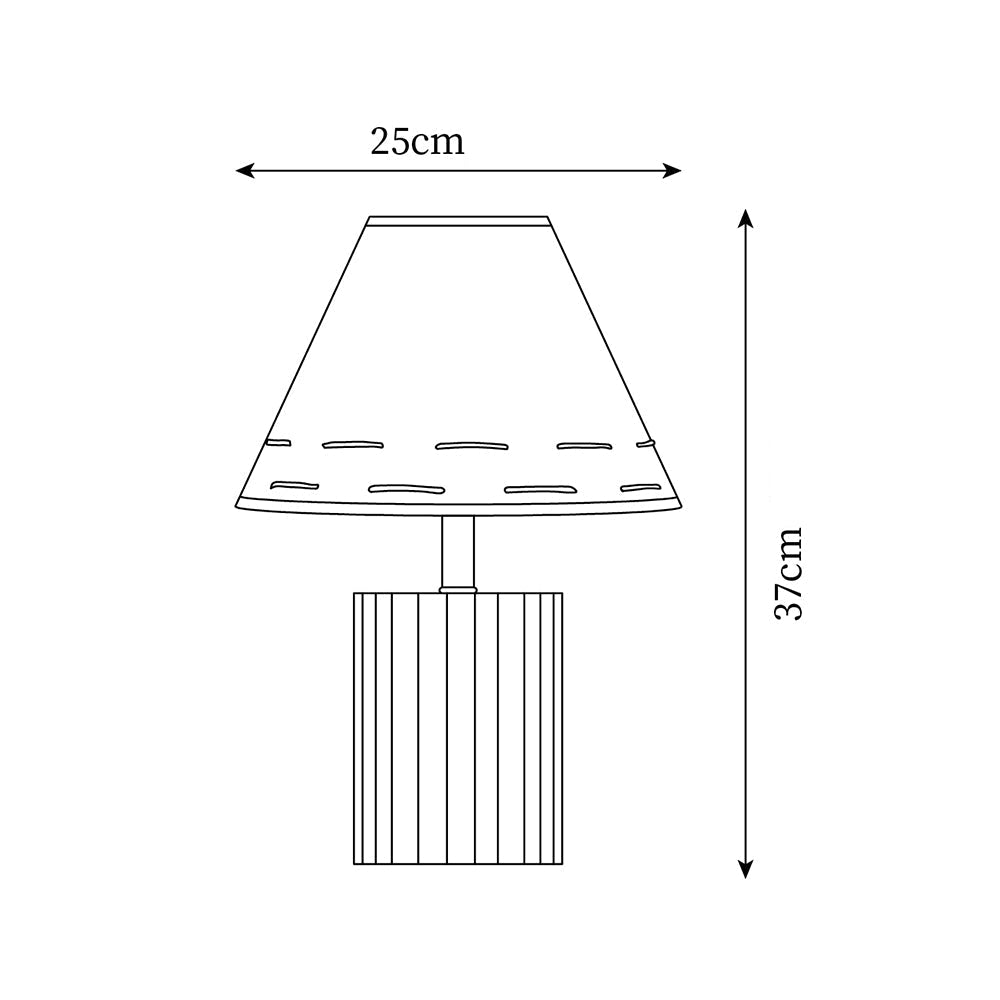 Lámpara de Mesa de Madera Brooke con Pantalla Artesanal y Base Cilíndrica 5