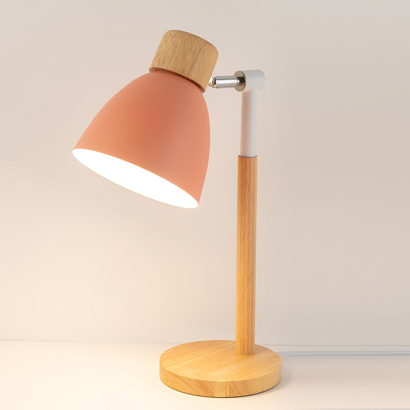 Lámpara de Mesa de Madera con Pantalla Amarillo Macarón – Diseño Escandinavo Moderno 10
