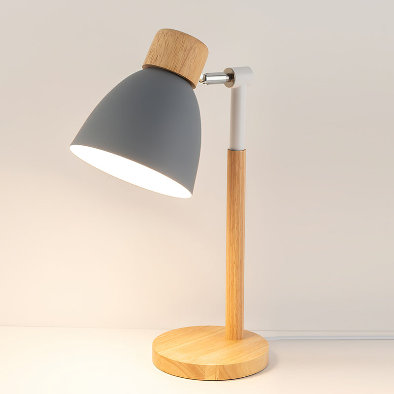 Lámpara de Mesa de Madera con Pantalla Amarillo Macarón – Diseño Escandinavo Moderno 9