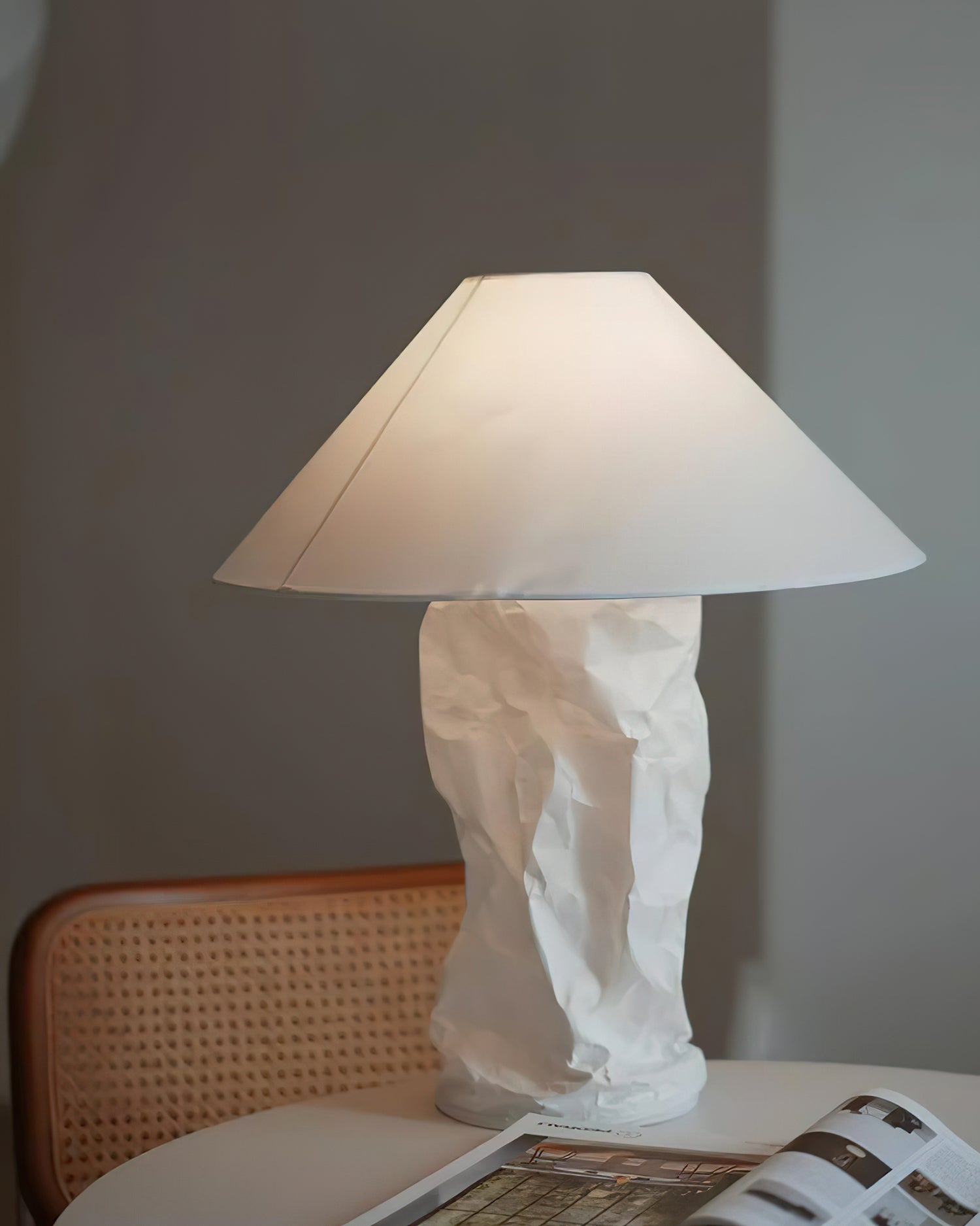 Lámpara de Mesa de Papel DuPont con Diseño Moderno y Tradicional - Iluminación Suave, 50cm y 75cm 2