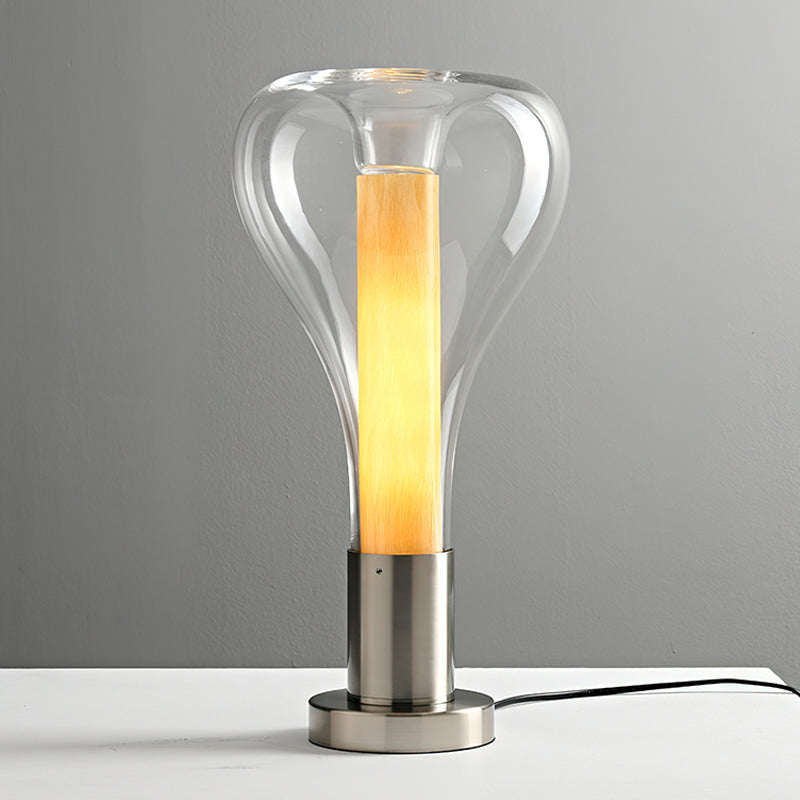 Lámpara de Mesa de Vidrio Beaker con Diseño Único y Luz Cálida – Tamaño Estándar 9