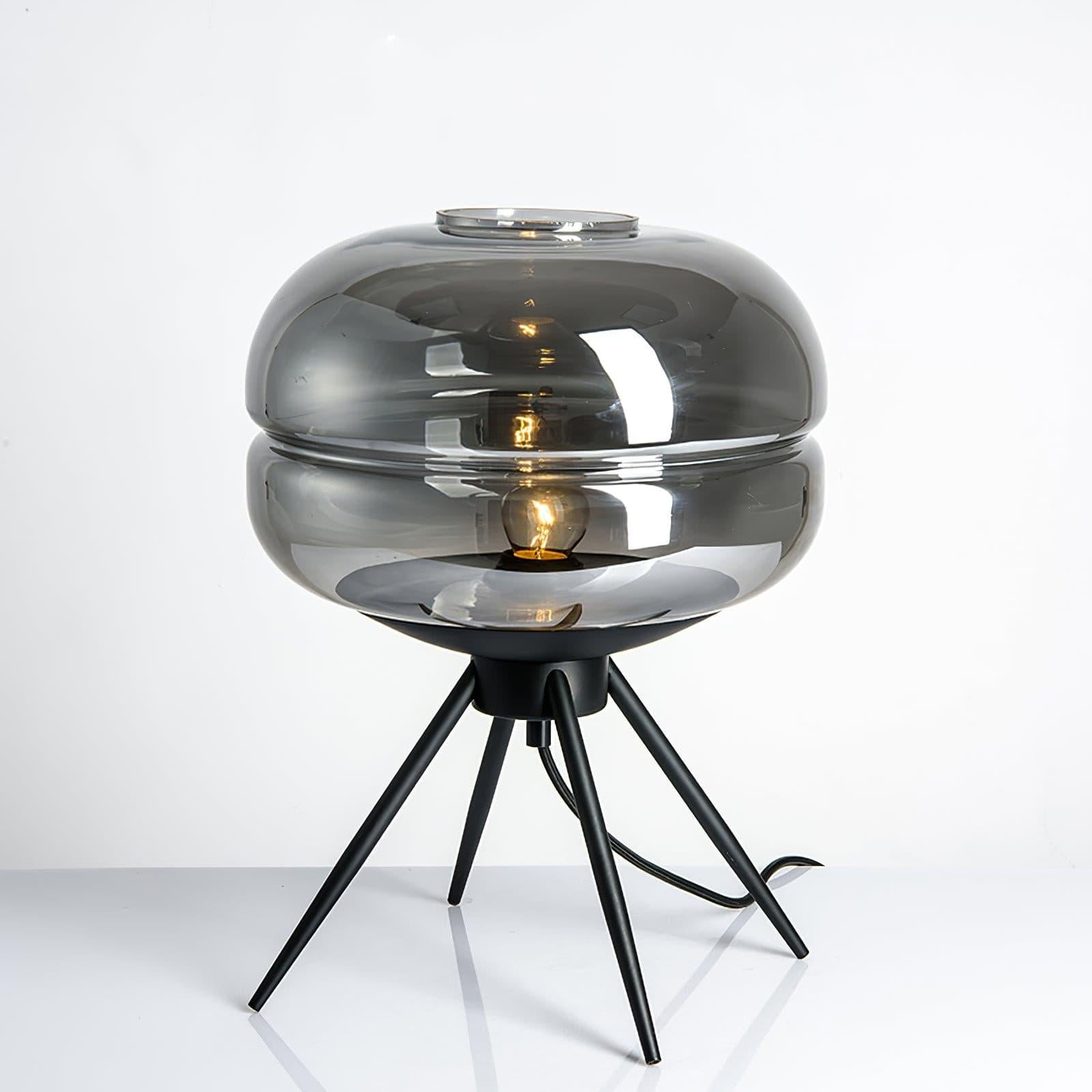 Lámpara de Mesa de Vidrio con Efecto de Refracción – Diseño Moderno y Elegante 3