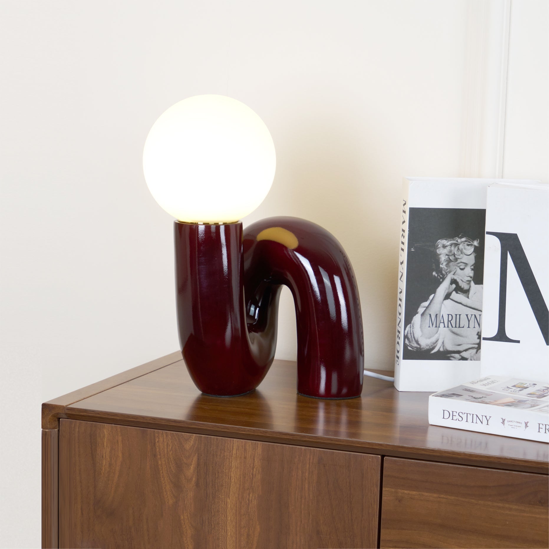 Lámpara de Mesa de Vidrio en Espiral, Diseño Elegante y Acabados en Varios Colores, Ideal para Escritorio y Mesita de Noche 3