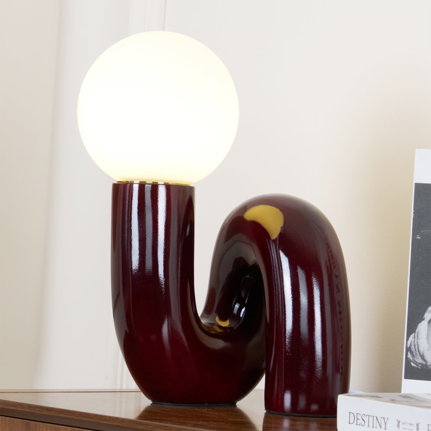 Lámpara de Mesa de Vidrio en Espiral, Diseño Elegante y Acabados en Varios Colores, Ideal para Escritorio y Mesita de Noche 8