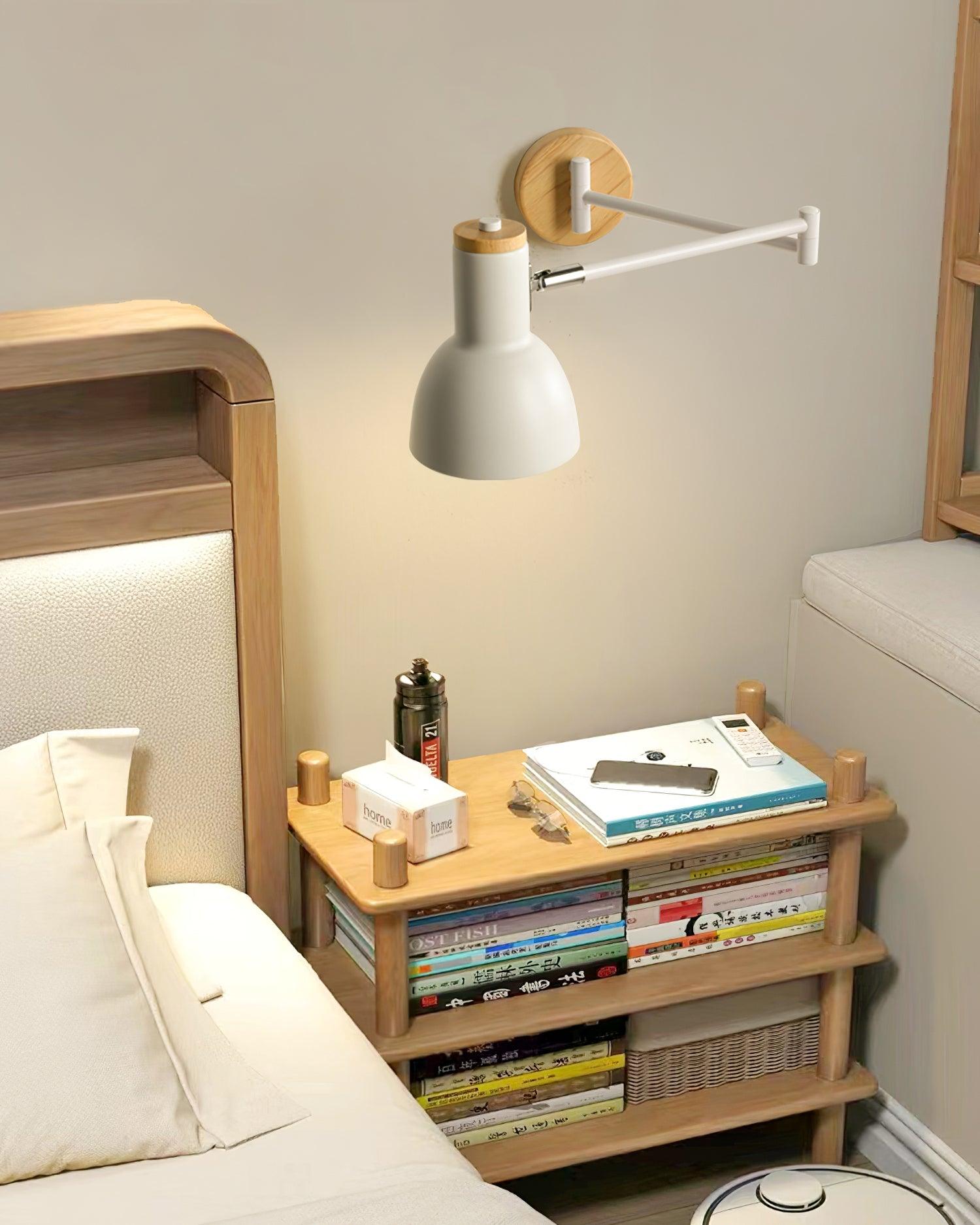 Lámpara de Pared Ajustable Collin de Madera y Metal – Diseño Moderno y Versátil 3