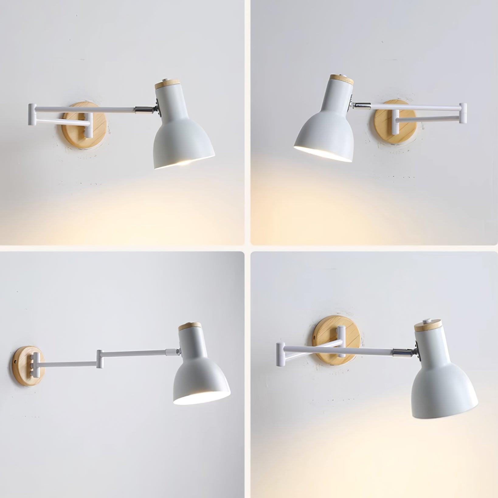 Lámpara de Pared Ajustable Collin de Madera y Metal – Diseño Moderno y Versátil 8