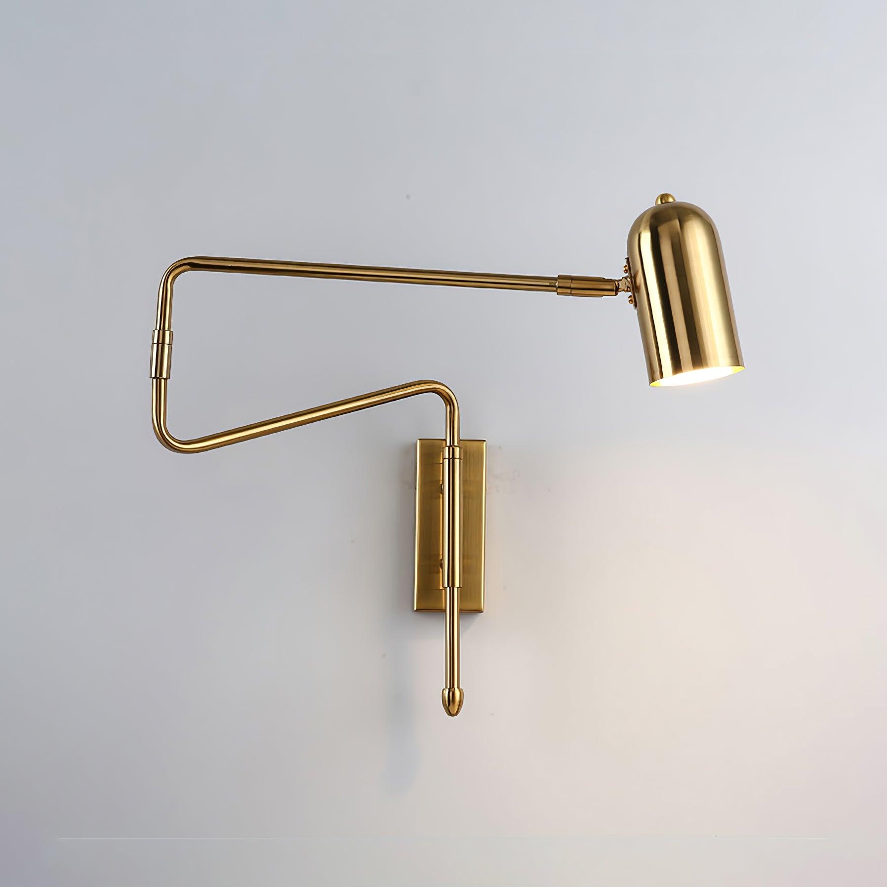 Lámpara de Pared Ajustable con Brazo Rotativo – Diseño Moderno en Negro y Dorado 8