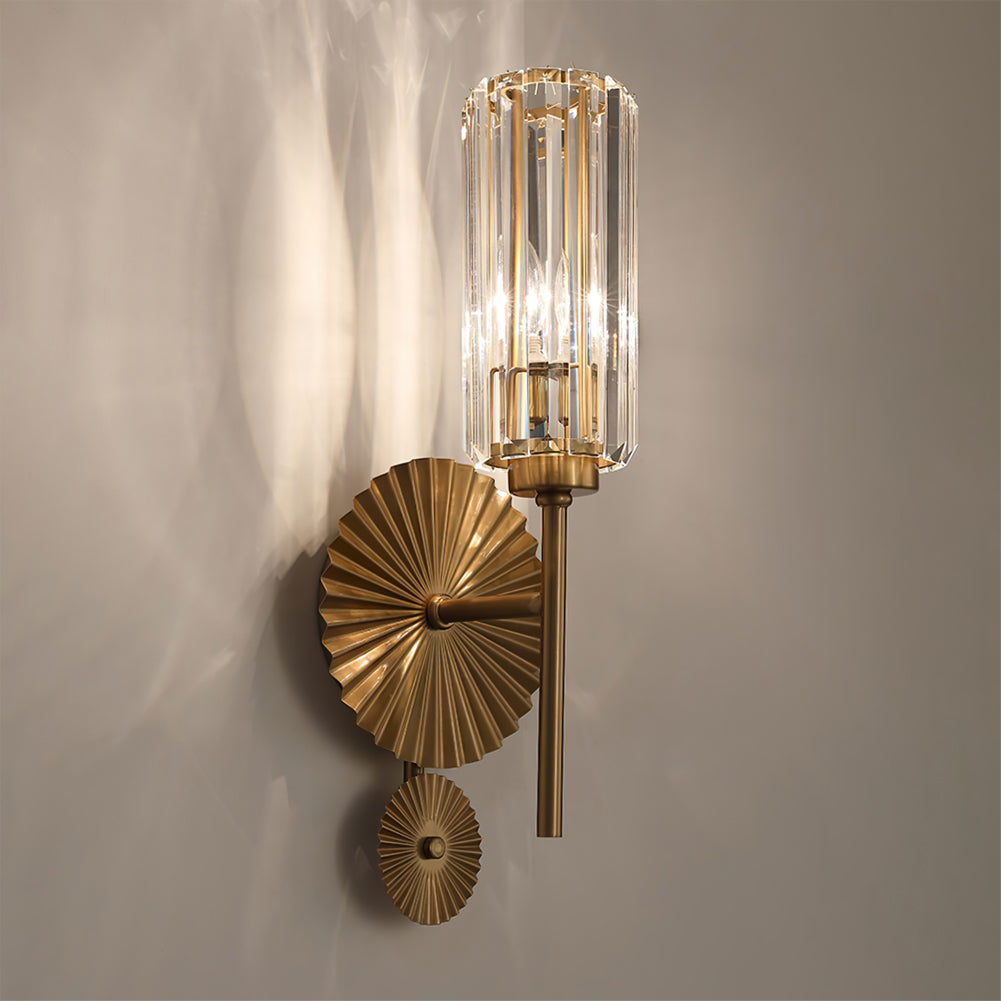 Lámpara de Pared Cecily con Pantalla de Vidrio Transparente y Acabado en Cobre – Diseño Contemporáneo 4