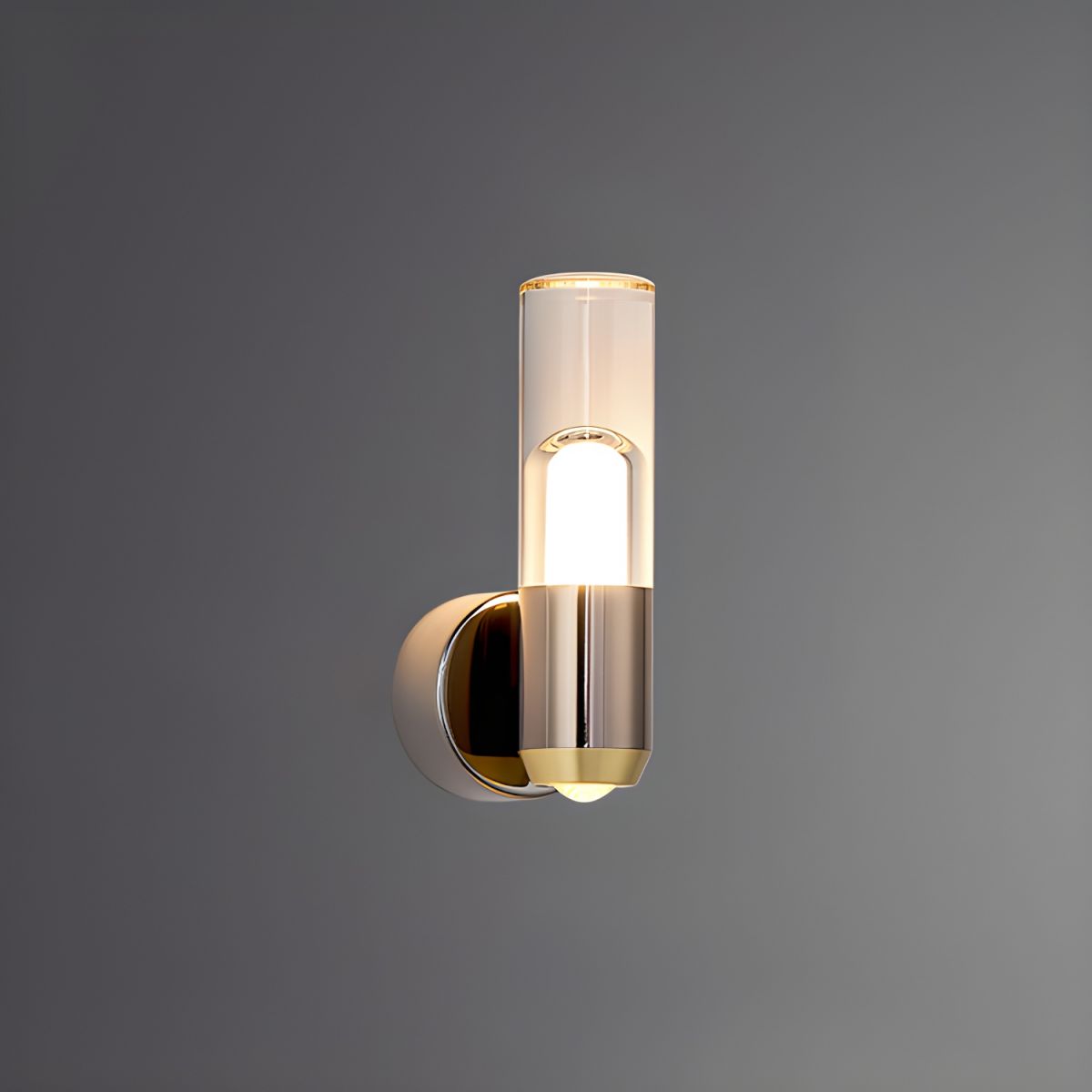 Lámpara de Pared Cilíndrica Moderna de Vidrio Transparente para Iluminación Elegante en Salas y Comedores 4