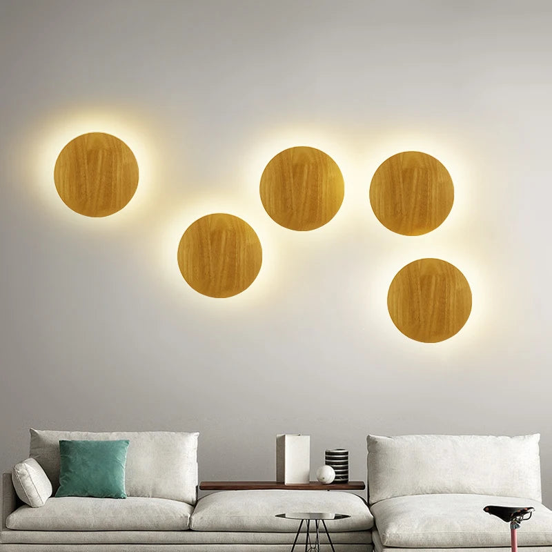 Lámpara de Pared Contemporánea de Lino en Madera Nórdica – Diseño Elegante y Cálido 4