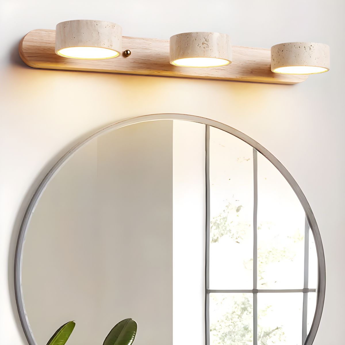 Lámpara de Pared Duo de Travertino con Luz LED Integrada – Aplique de Pared Moderno y Natural para Iluminación Sofisticada 2
