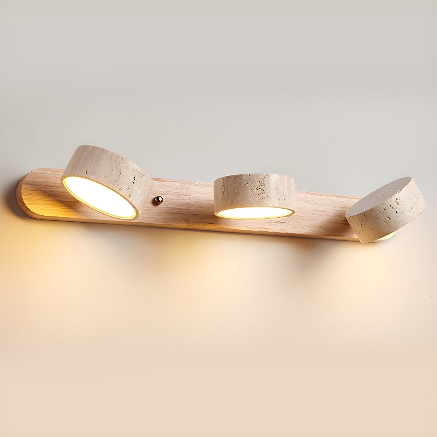 Lámpara de Pared Duo de Travertino con Luz LED Integrada – Aplique de Pared Moderno y Natural para Iluminación Sofisticada 7
