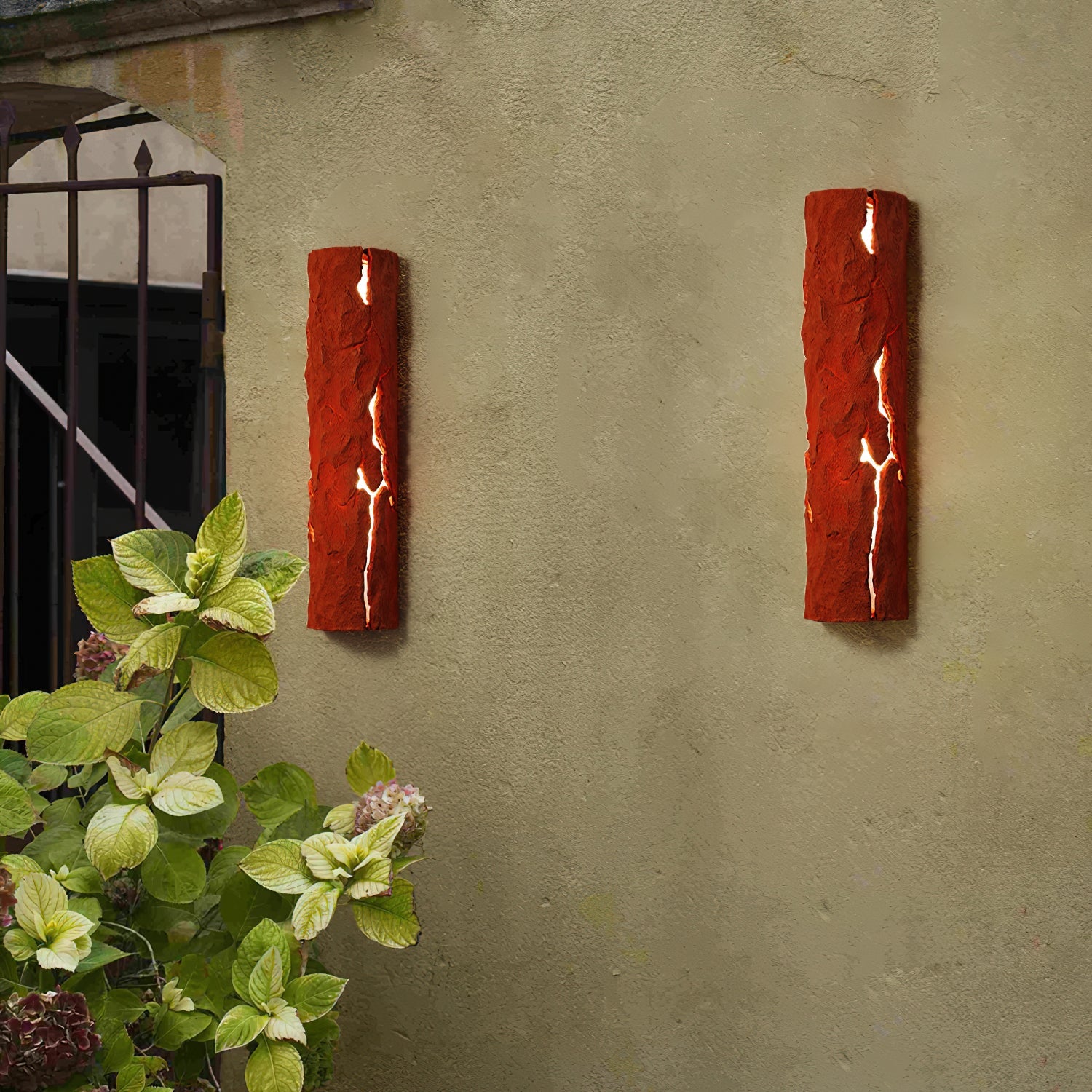 Lámpara de Pared Exterior de Resina con Diseño Rústico y LED Integrado – IP65, Ideal para Jardines y Villas 3