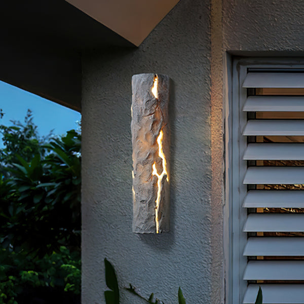 Lámpara de Pared Exterior de Resina con Diseño Rústico y LED Integrado – IP65, Ideal para Jardines y Villas 4