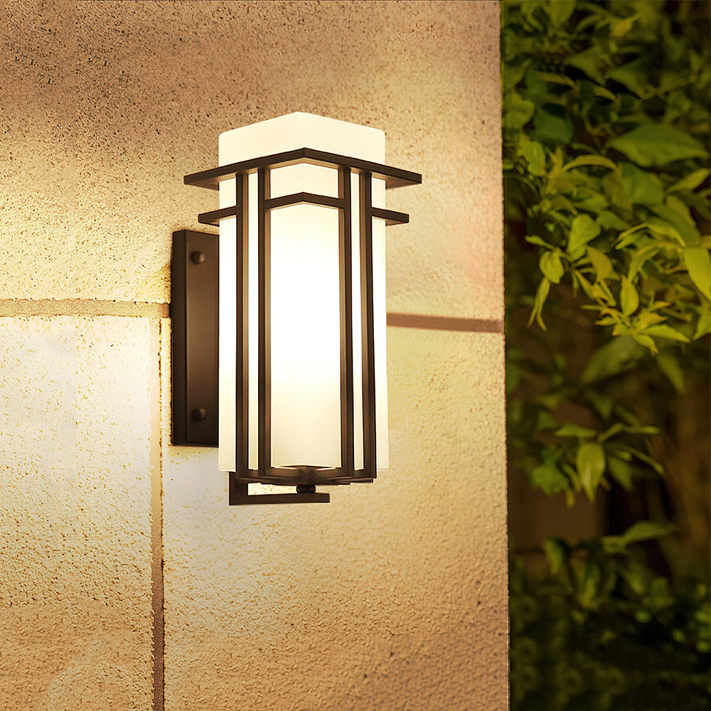 Lámpara de Pared Exterior de Vidrio Linden – Diseño Retro, Resistente al Agua y a la Corrosión 2