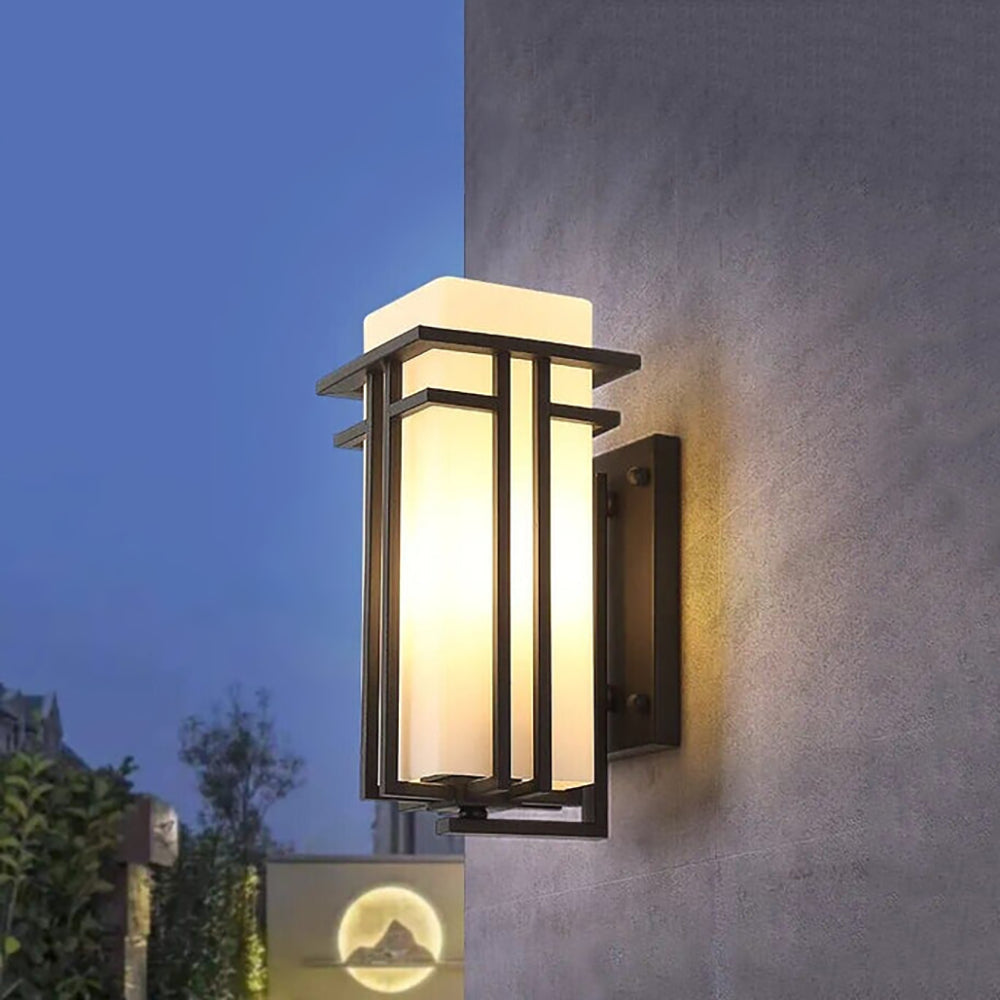 Lámpara de Pared Exterior de Vidrio Linden – Diseño Retro, Resistente al Agua y a la Corrosión 3