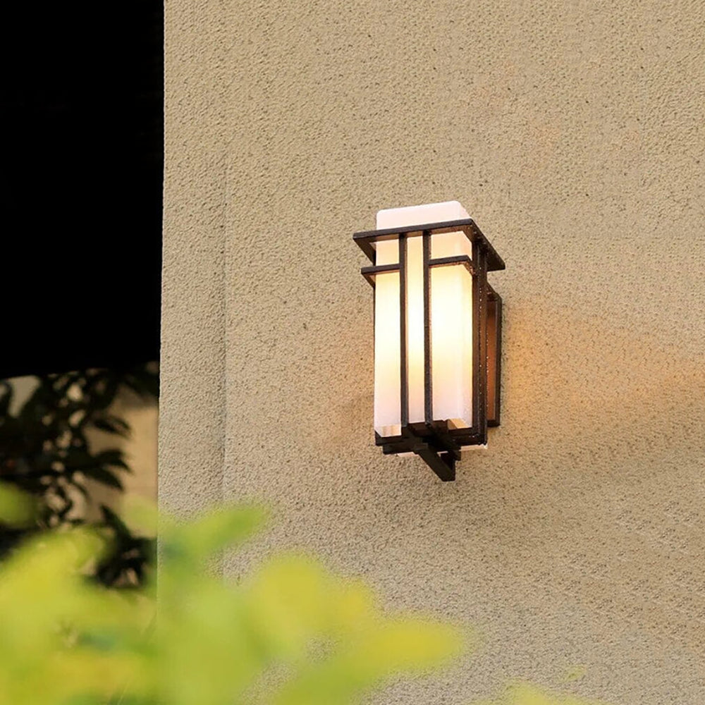 Lámpara de Pared Exterior de Vidrio Linden – Diseño Retro, Resistente al Agua y a la Corrosión 5