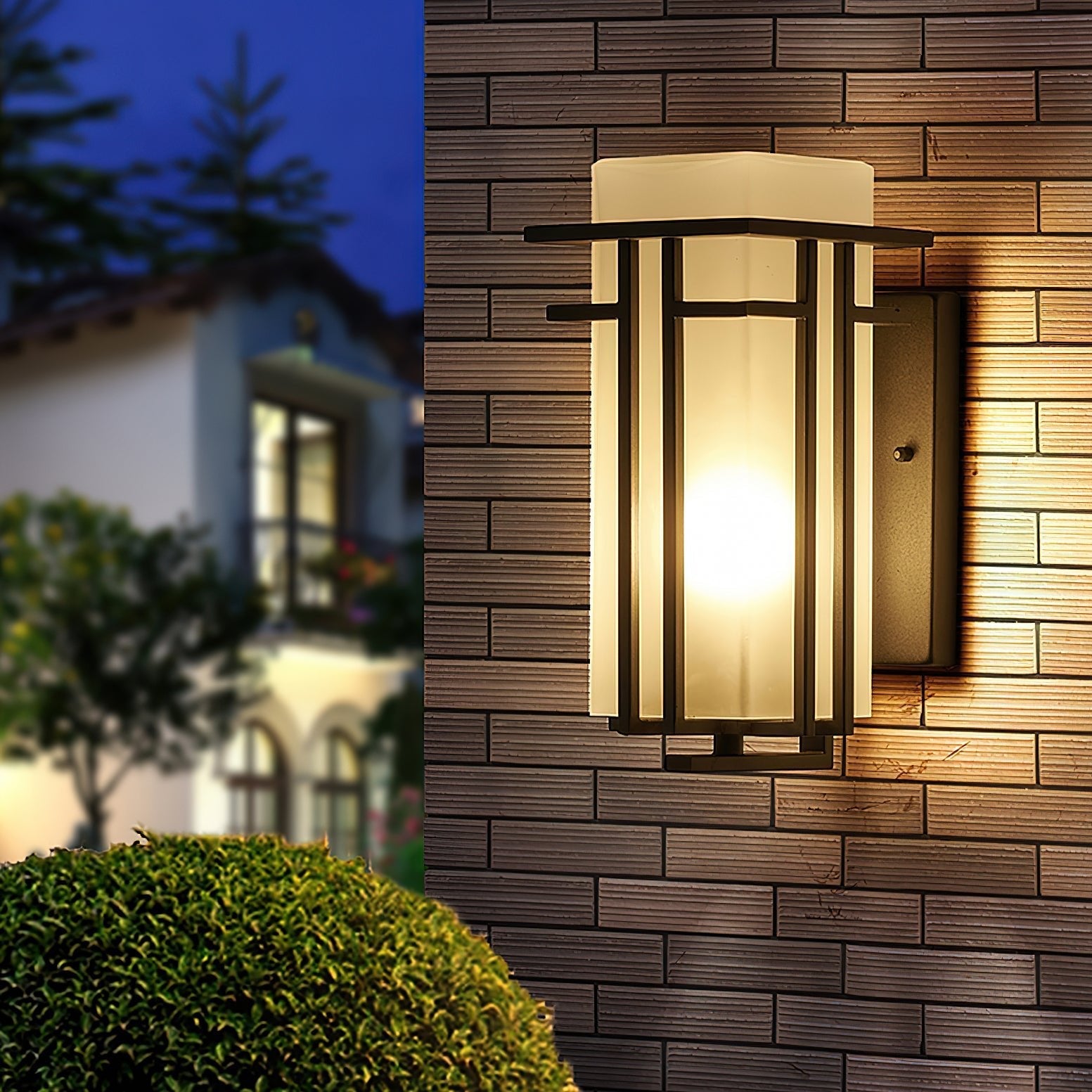 Lámpara de Pared Exterior de Vidrio Linden – Diseño Retro, Resistente al Agua y a la Corrosión 6