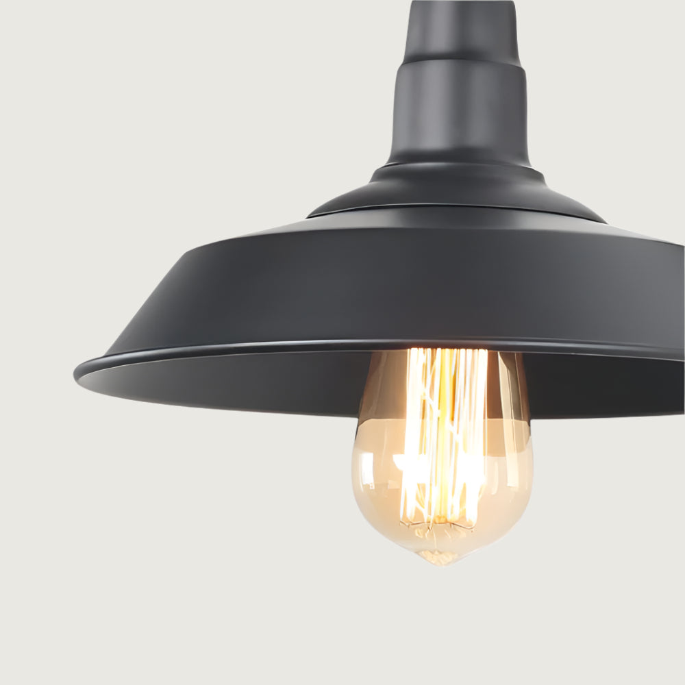 Lámpara de Pared Industrial Negra con Soporte Curvo y Base E26/E27 - Aplique Pared Estilo Moderno y Elegante 5