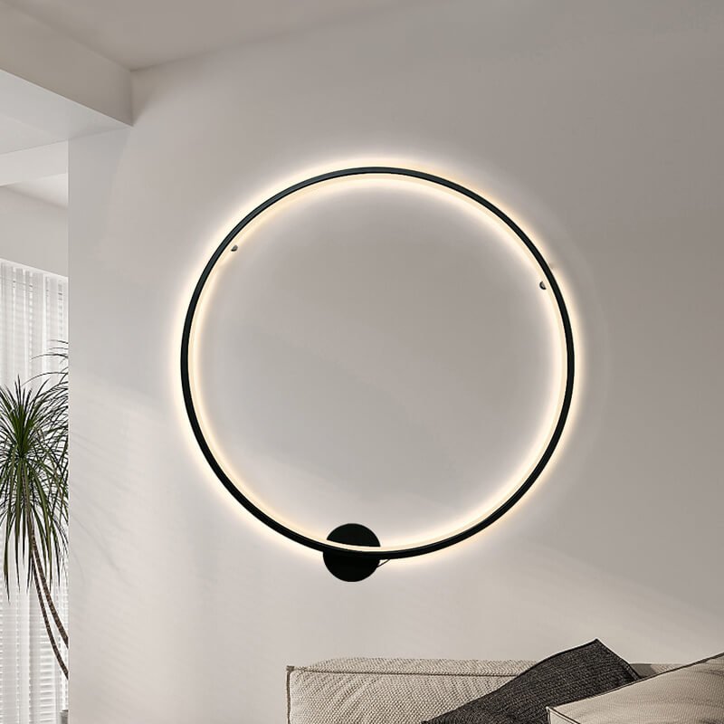 Lámpara de Pared LED Minimalista Negra 60 cm - Aplique de Pared Moderno con Iluminación Ambiental 0