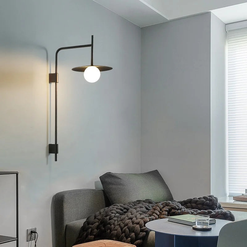 Lámpara de Pared LED Moderna Ajustable de Metal con Brazo Móvil y Dimmable 5