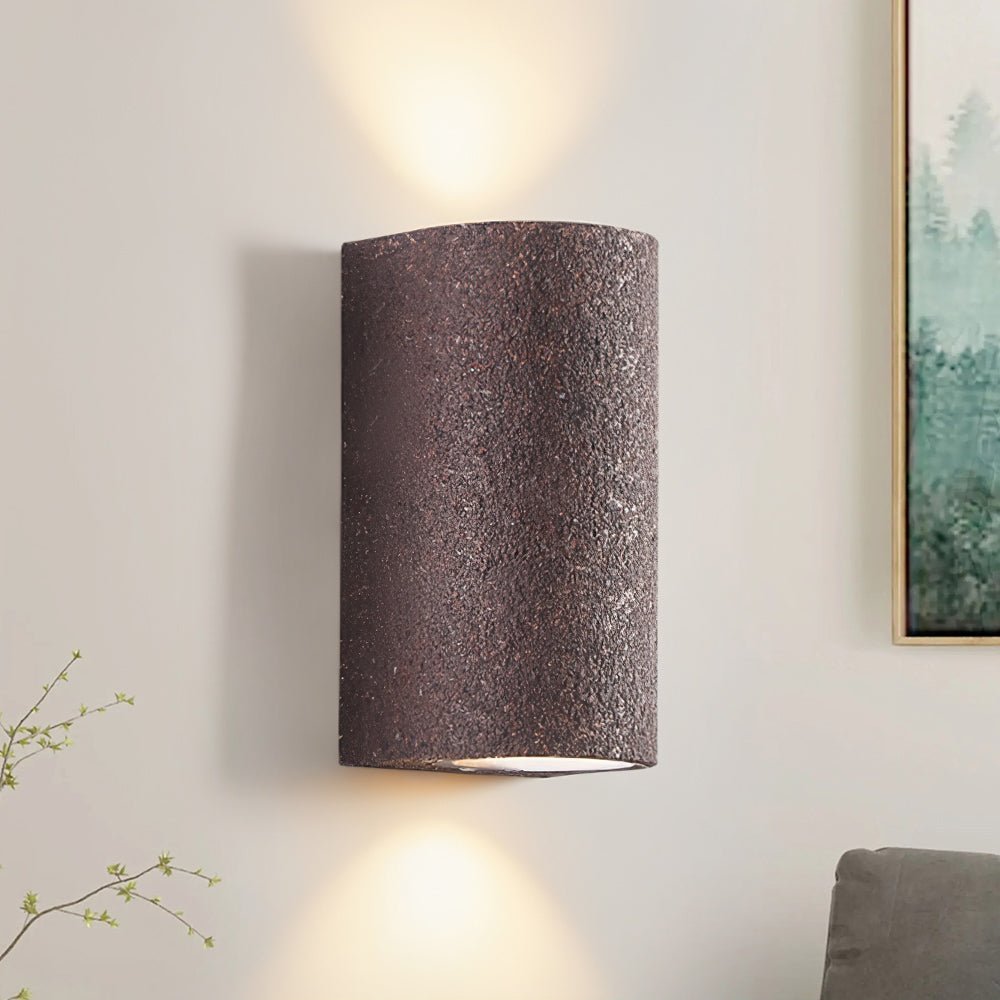 Lámpara de Pared LED Moderna Cilíndrica Estilo Wabi-Sabi con Luz Cálida 3000K – Ideal para Salones y Dormitorios 3