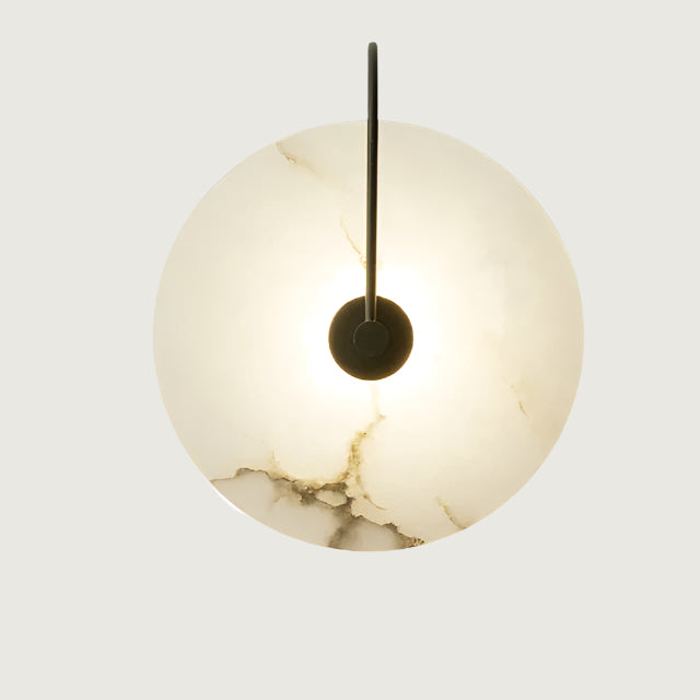 Lámpara de Pared LED Nórdica con Diseño Moderno y Eficiente – Aplique Pared de Hierro y Mármol, Luz Cálida 4