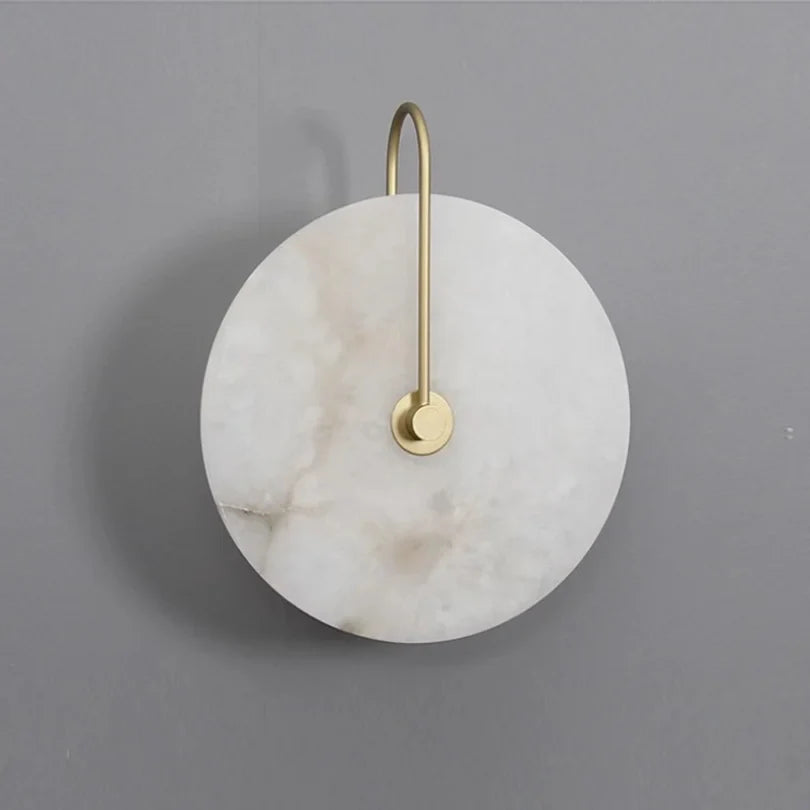 Lámpara de Pared LED Nórdica con Diseño Moderno y Eficiente – Aplique Pared de Hierro y Mármol, Luz Cálida 5