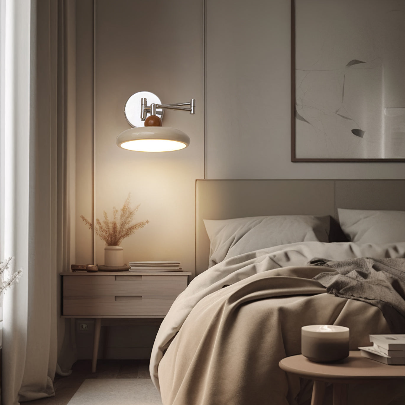 Lámpara de Pared LED con Brazo Ajustable de Metal y Acrílico, Diseño Moderno para Salones y Dormitorios 4