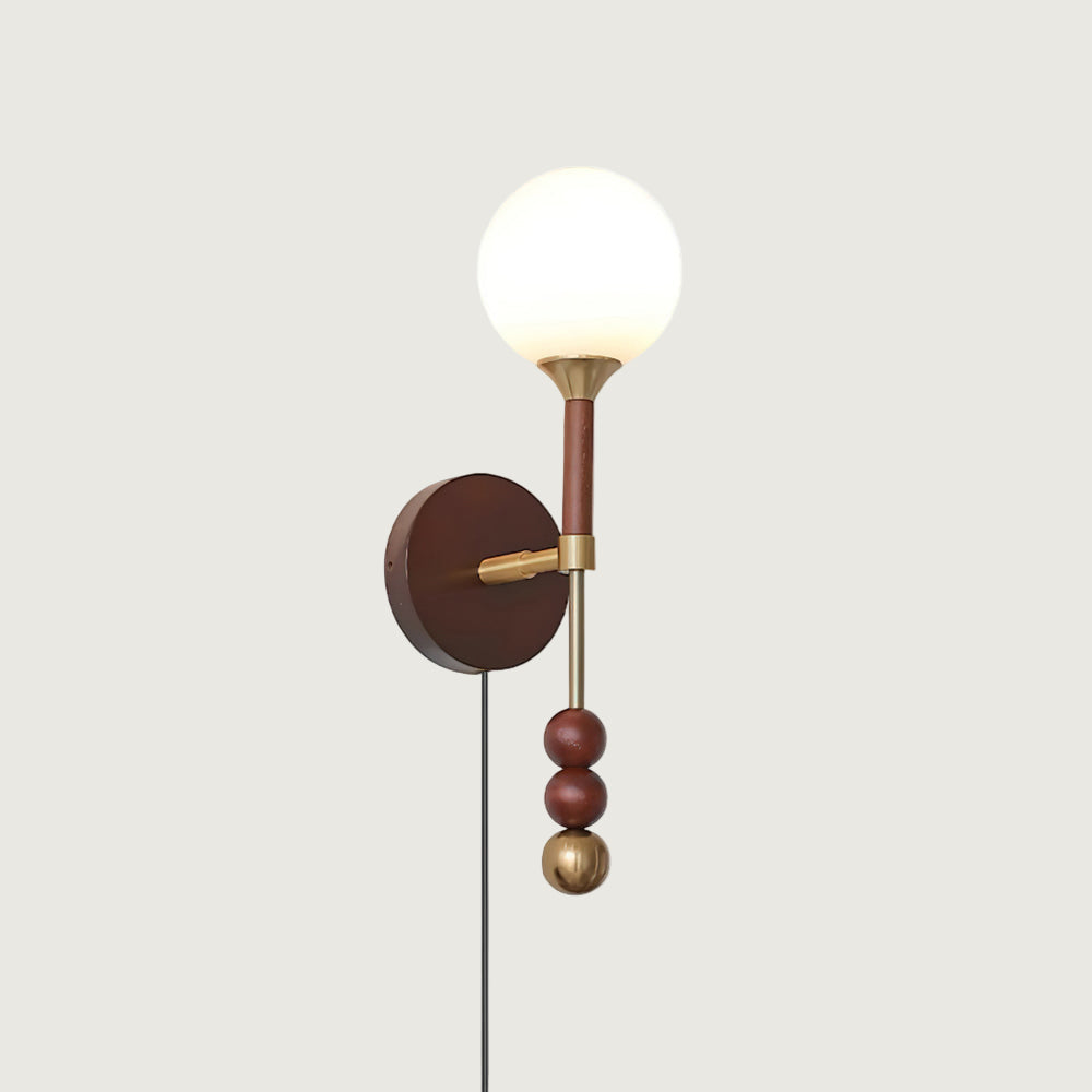 Lámpara de Pared Lolli con Diseño Escultural y Esfera de Vidrio Fosco – Ideal para Interiores Modernos 1