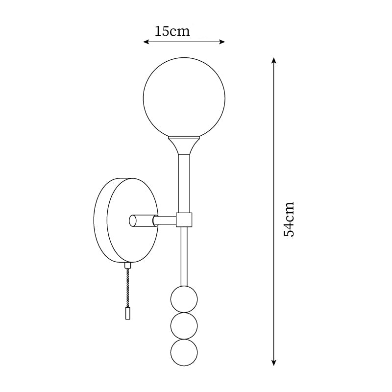 Lámpara de Pared Lolli con Diseño Escultural y Esfera de Vidrio Fosco – Ideal para Interiores Modernos 5