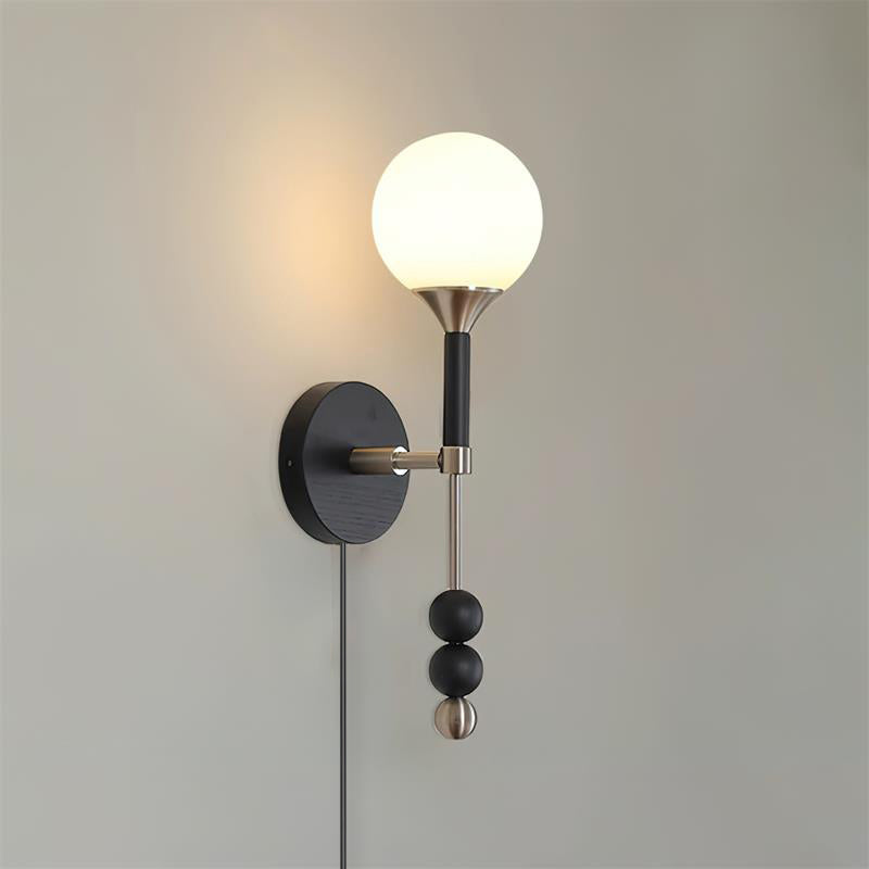Lámpara de Pared Lolli con Diseño Escultural y Esfera de Vidrio Fosco – Ideal para Interiores Modernos 7