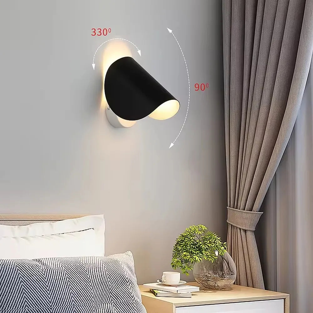 Lámpara de Pared Minimalista LumiTwist Macaron con Luz LED Ajustable y Diseño Industrial 2