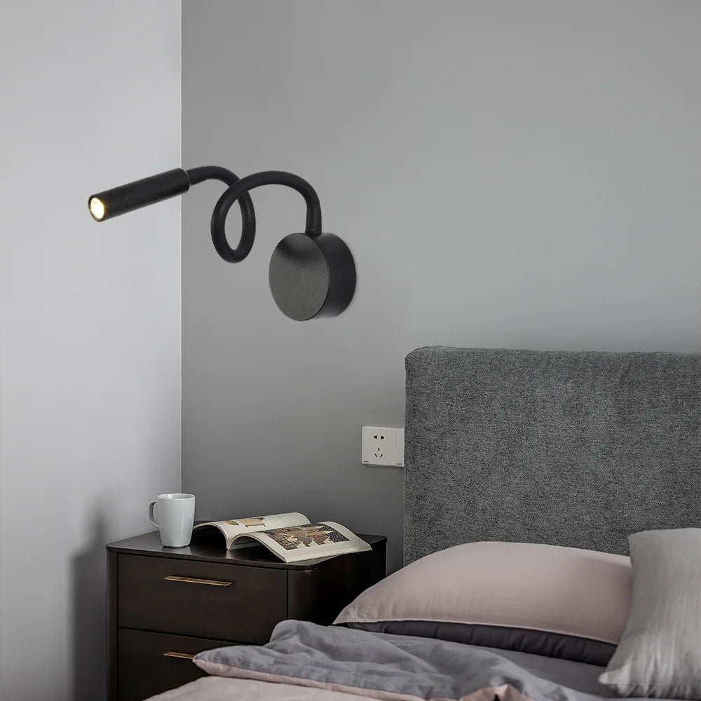 Lámpara de Pared Minimalista con Luz LED Ajustable para Lectura – Aplique Pared Eficiente y Compacto en Aluminio 3