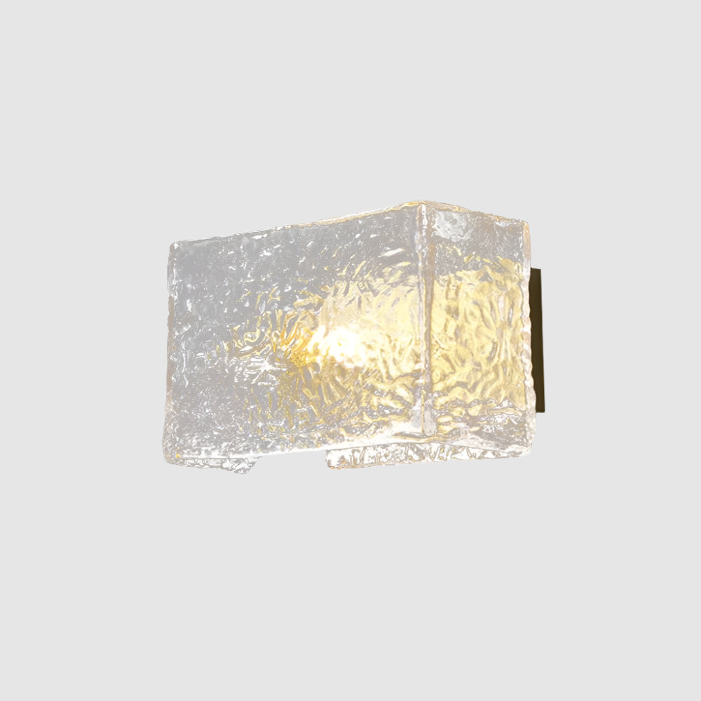 Lámpara de Pared Minimalista de Metal con Pantalla de Vidrio Texturizado en Acabado Bronce – Apliques de Pared Modernos 6