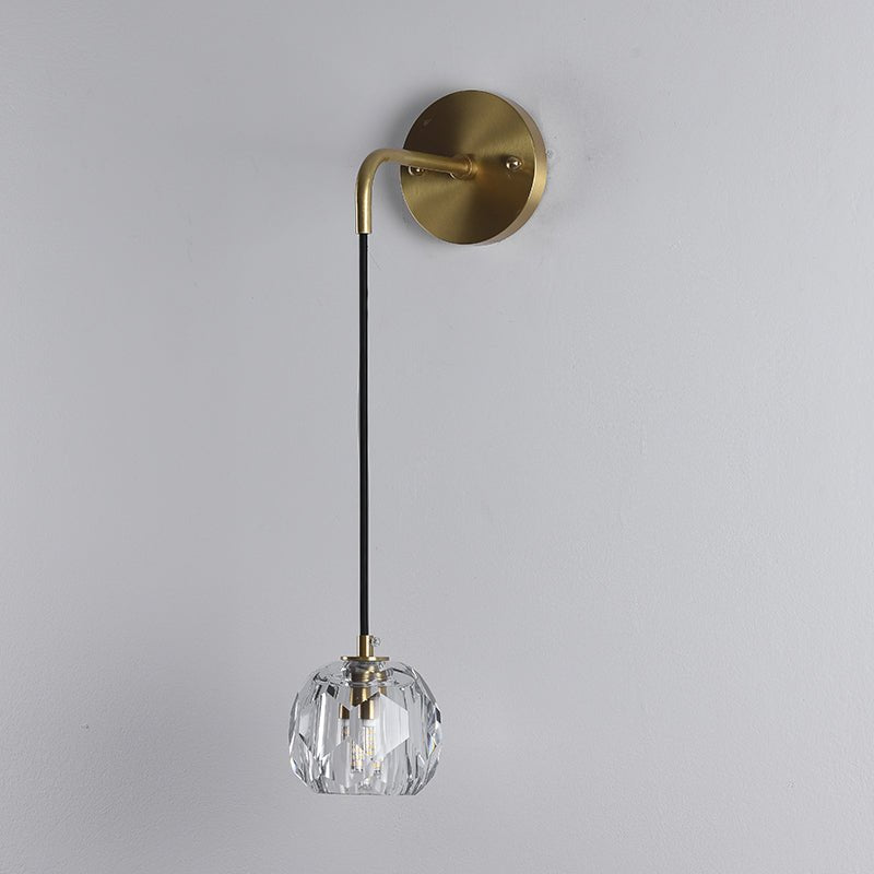 Lámpara de Pared Moderna de Cristal y Cobre con Acabado en Latón - Aplique Pared Ideal para Decoración de Interiores 4