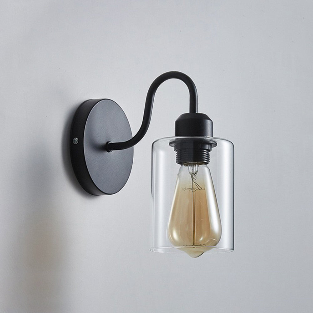 Lámpara de Pared Moderna de Hierro Negro para Sala de Estar - Iluminación Elegante y Minimalista 1