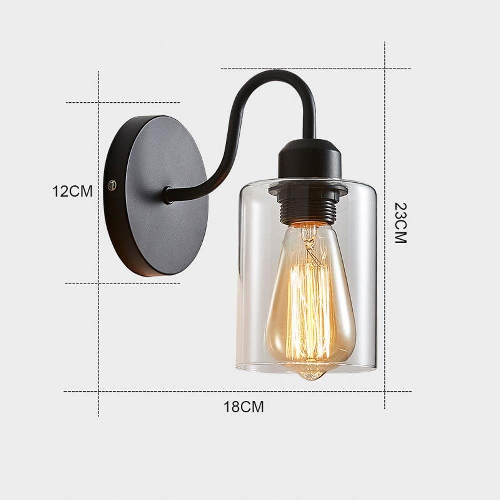 Lámpara de Pared Moderna de Hierro Negro para Sala de Estar - Iluminación Elegante y Minimalista 6