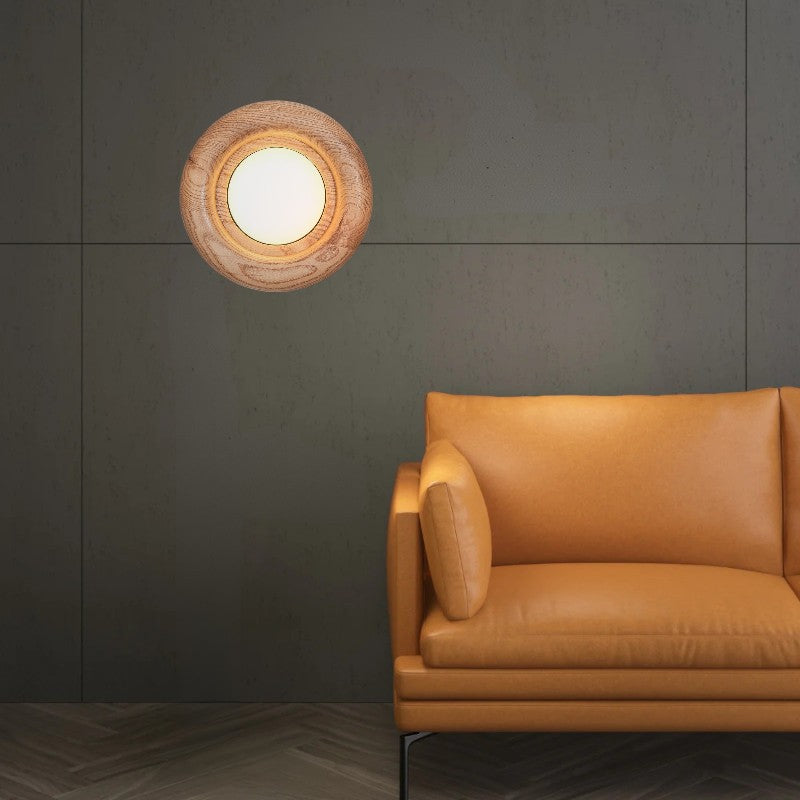Lámpara de Pared Moderna de Madera y Acrílico con Luz LED Integrada – Aplique Pared Minimalista de 20 cm 5