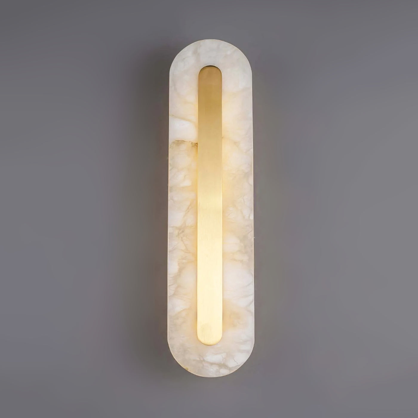 Lámpara de Pared Ovalada de Alabastro con Acabado Dorado – Iluminación Interior Elegante 9