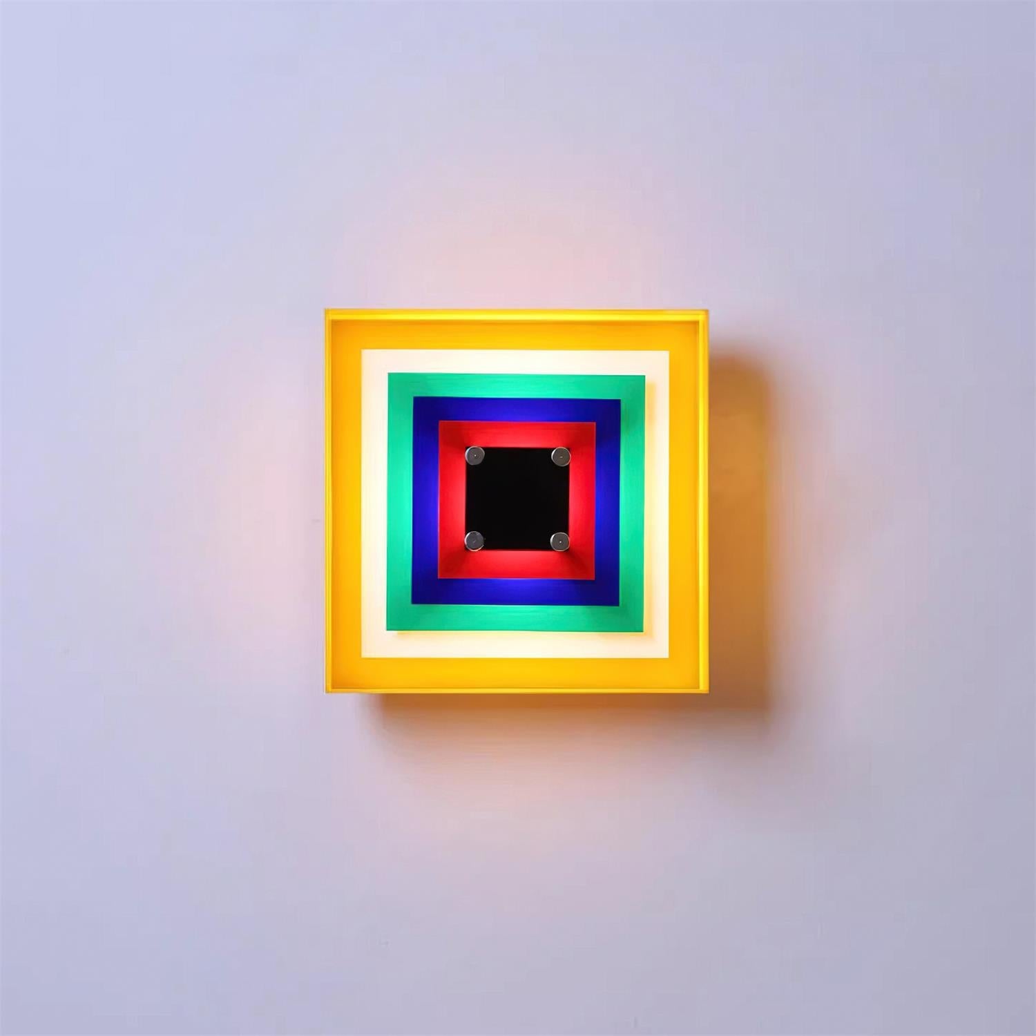 Lámpara de Pared Plug In con Diseño Geométrico en Acrílico – Varios Colores Disponibles 3
