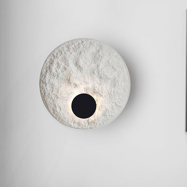 Lámpara de Pared Redonda Forma de Luna con Luz LED, Acabado Blanco Moderno - Apliques de Pared Decorativos para Hogar 3