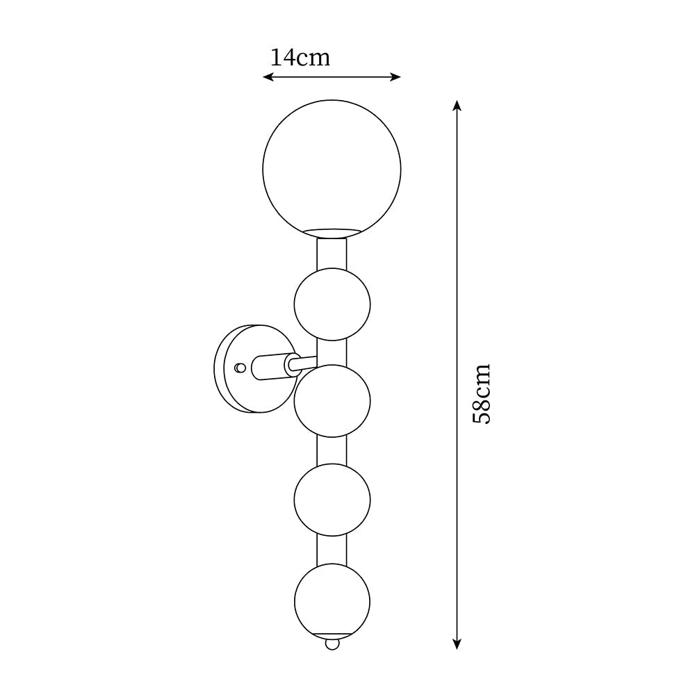 Lámpara de Pared Selene Gourd de Madera y Metal con Diseño Elegante 5