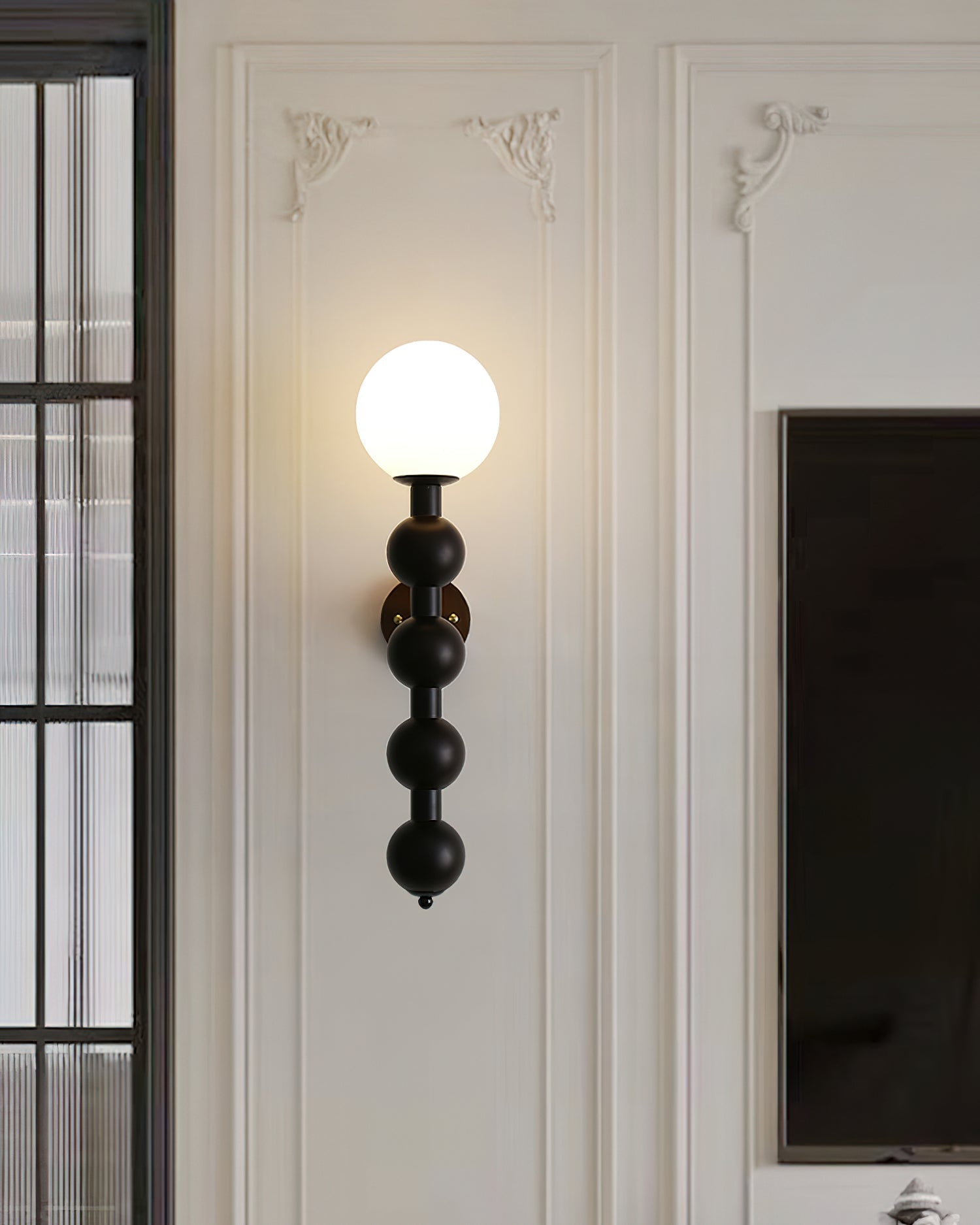 Lámpara de Pared Selene Gourd de Madera y Metal con Diseño Elegante 8