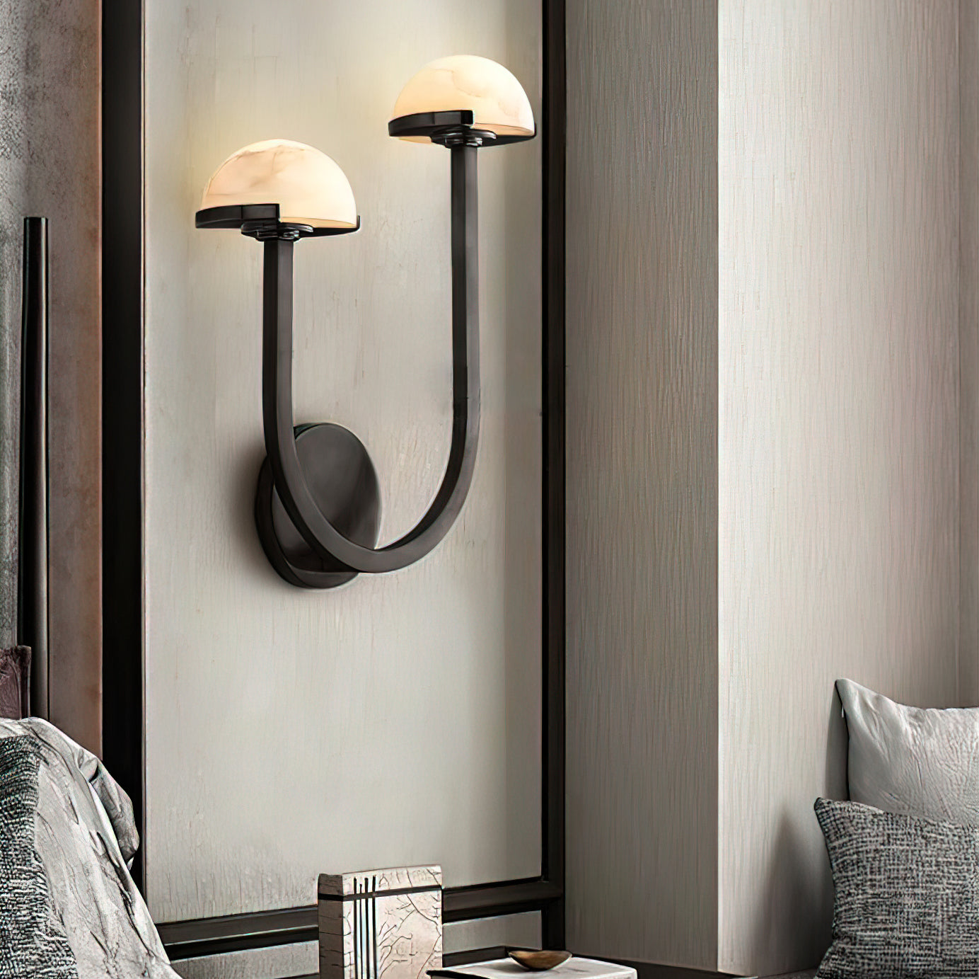 Lámpara de Pared de Alabastro en Forma de Hongo – Diseño Elegante y Natural 2