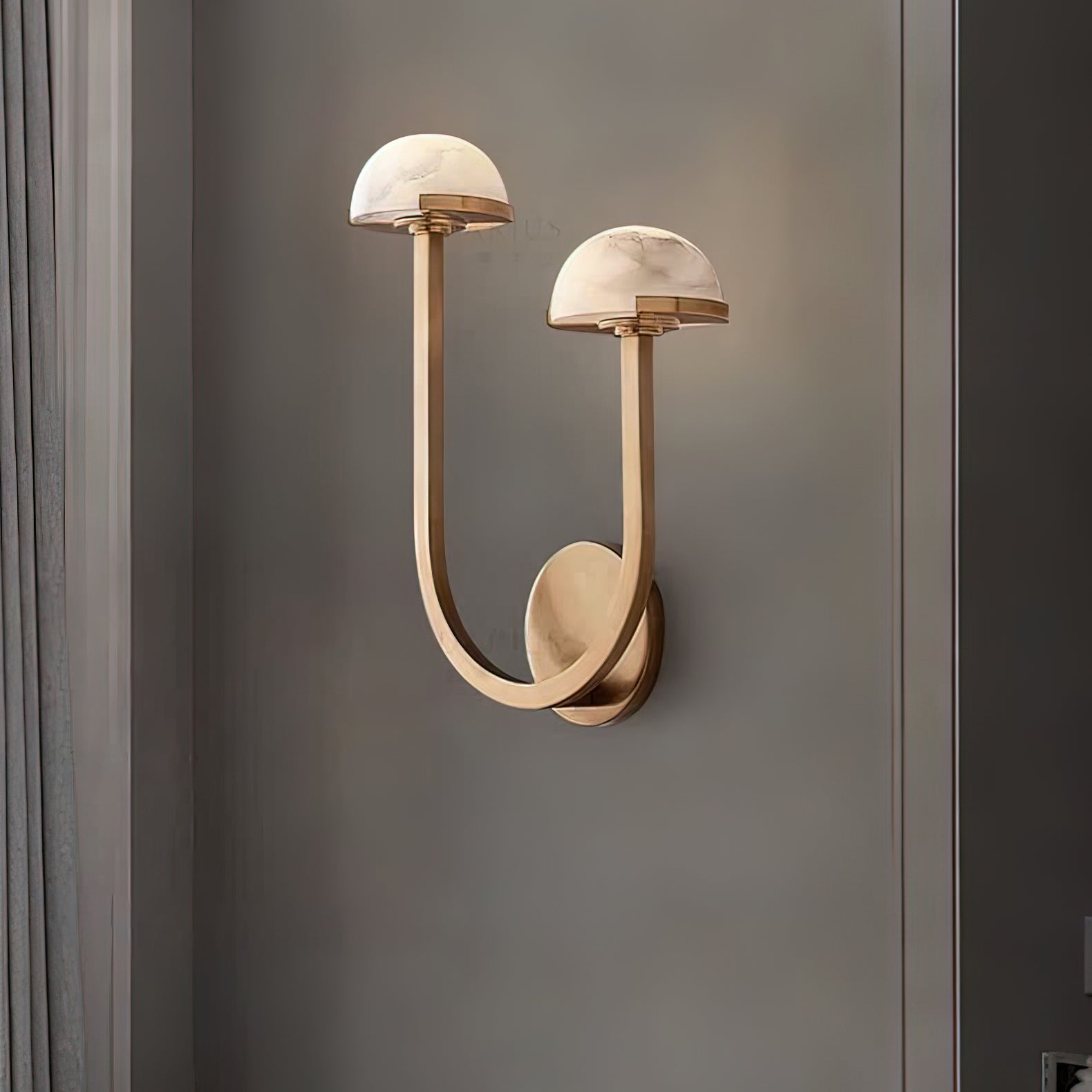 Lámpara de Pared de Alabastro en Forma de Hongo – Diseño Elegante y Natural 3