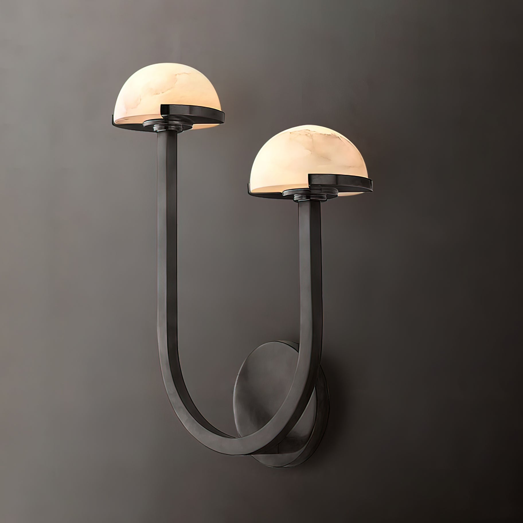 Lámpara de Pared de Alabastro en Forma de Hongo – Diseño Elegante y Natural 4