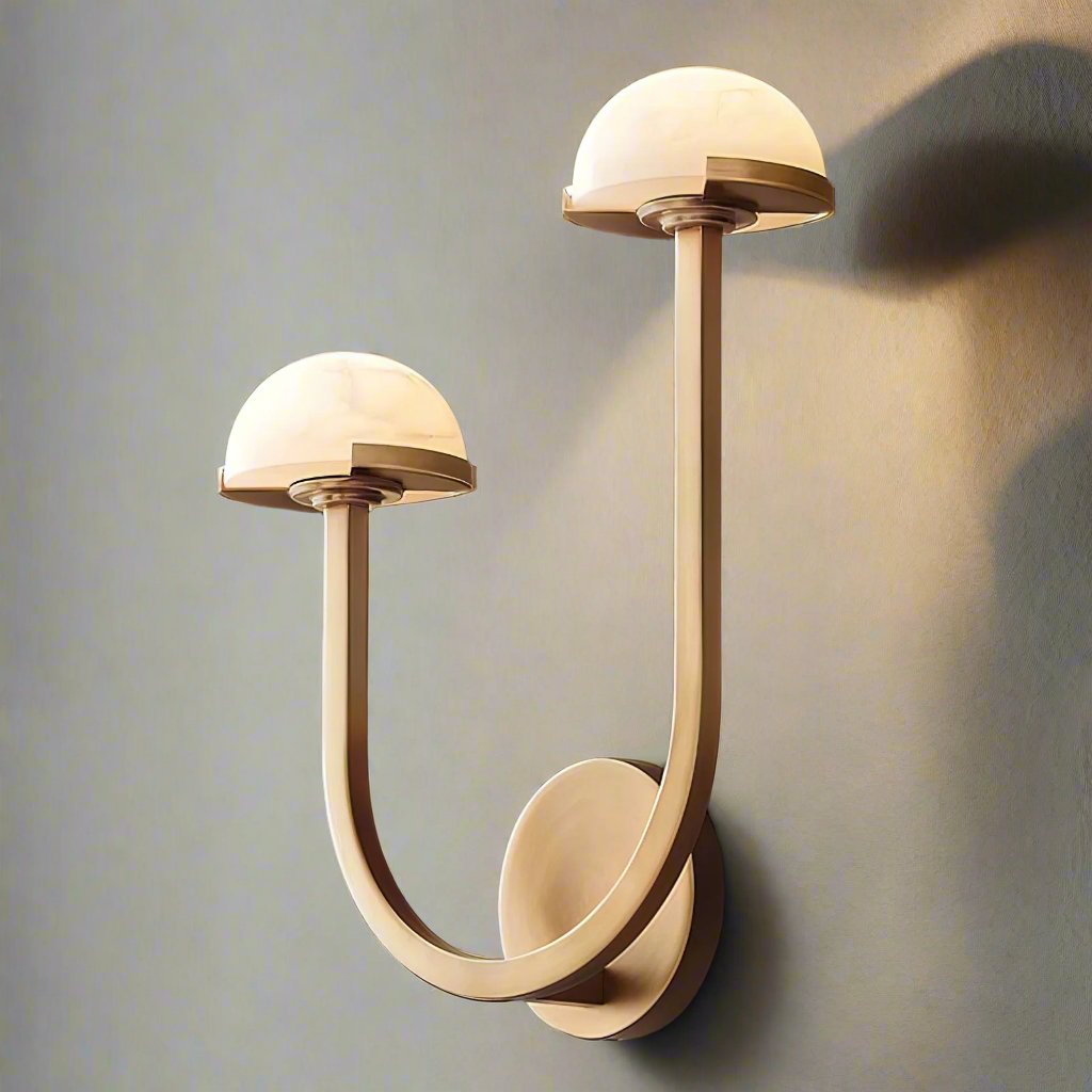 Lámpara de Pared de Alabastro en Forma de Hongo – Diseño Elegante y Natural 5