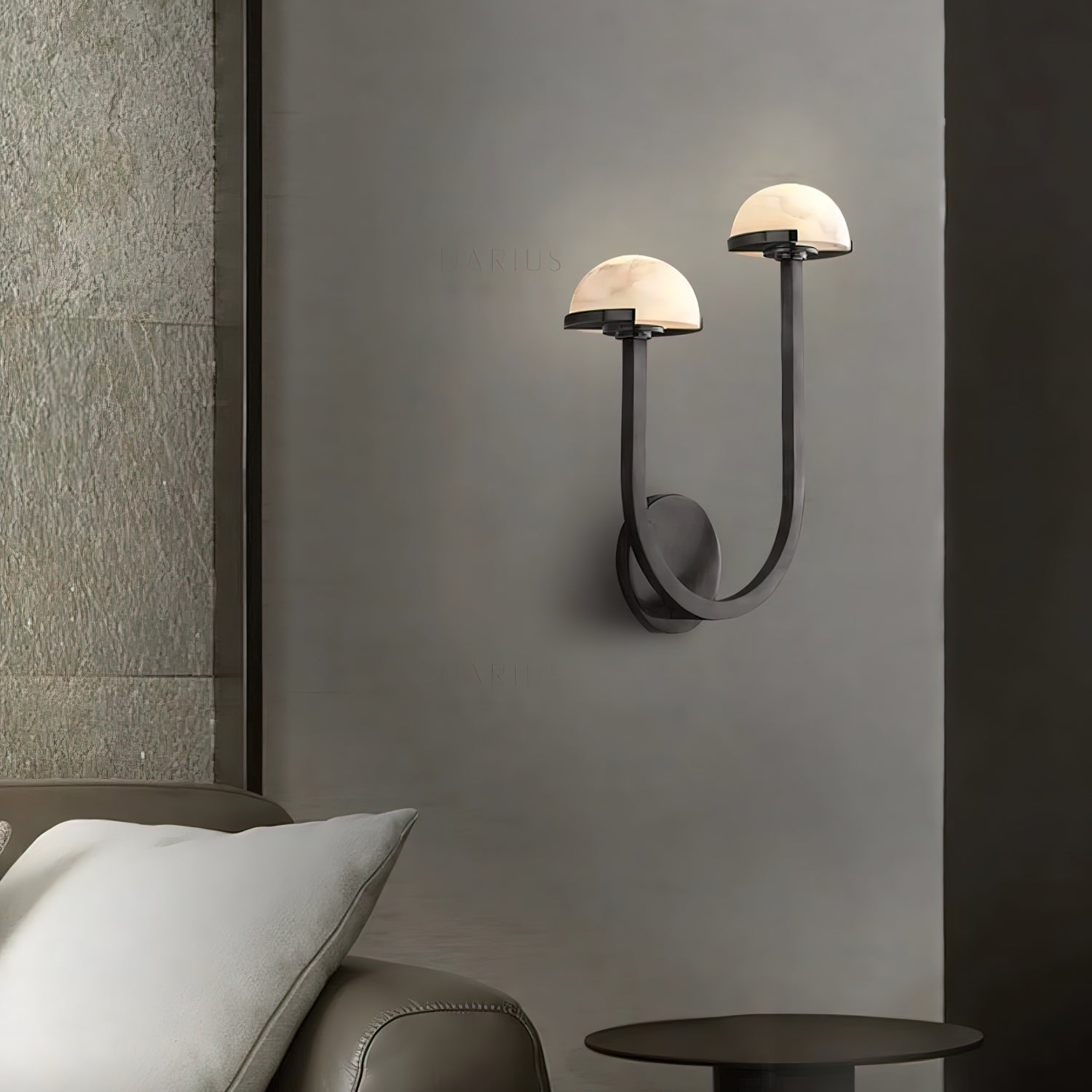 Lámpara de Pared de Alabastro en Forma de Hongo – Diseño Elegante y Natural 7